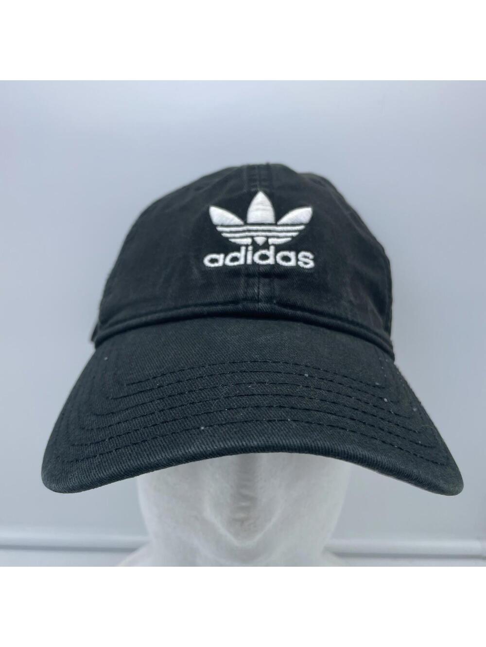 Adidas Adjustable Strap Black Cap Baseball Hat OSFA